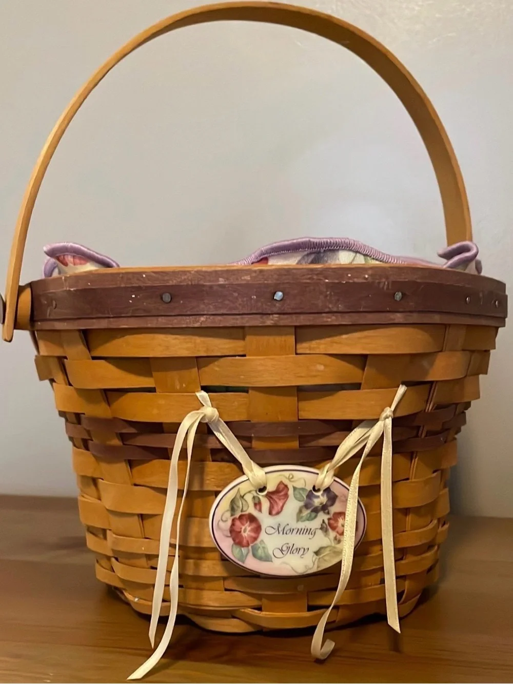 Longaberger Basket May series Morning Glory flower basket